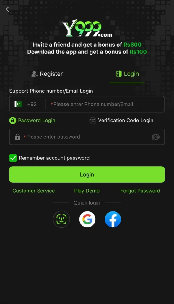y999 game login